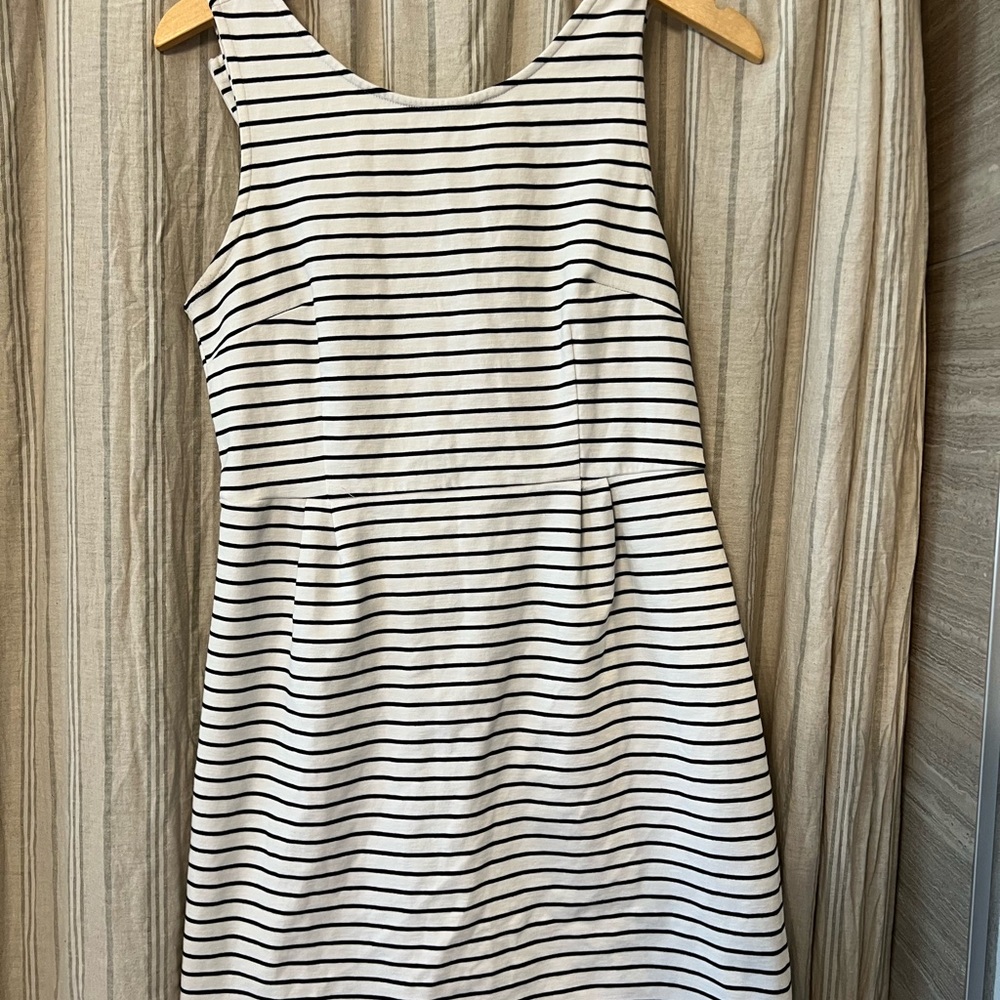 Old Navy Black and White Striped Mini Dress